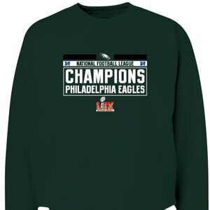 Philadelphia Eagles Super Bowl LIX NFL Champions Crewneck Pullover Sweatshirt